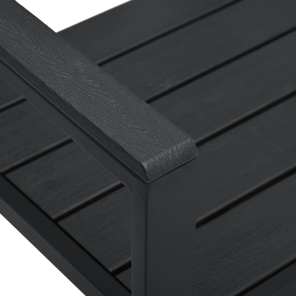Gartenbank 120 cm HDPE Holz-Optik