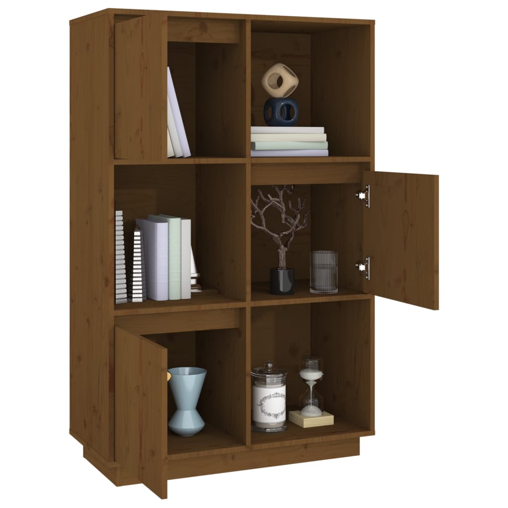 Highboard 74x35x117 cm Massives Kiefernholz