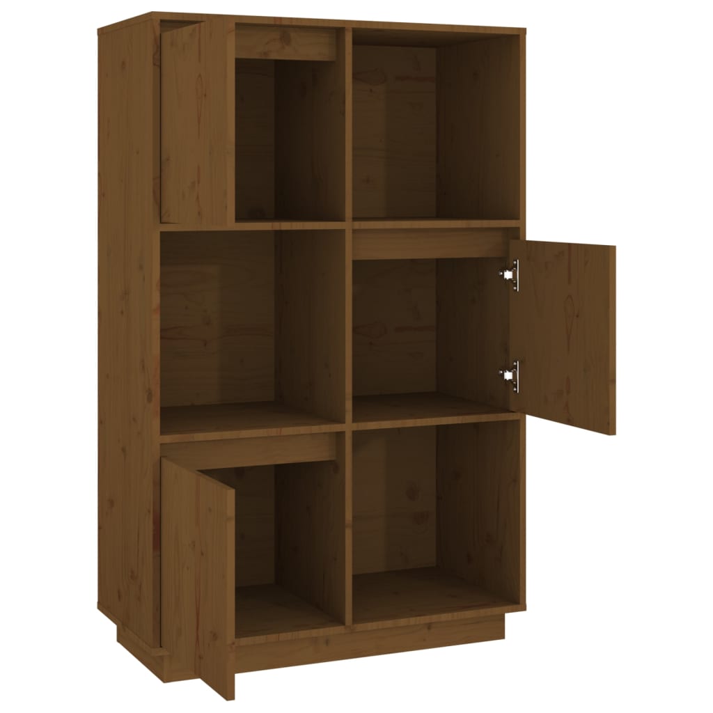 Highboard 74x35x117 cm Massives Kiefernholz