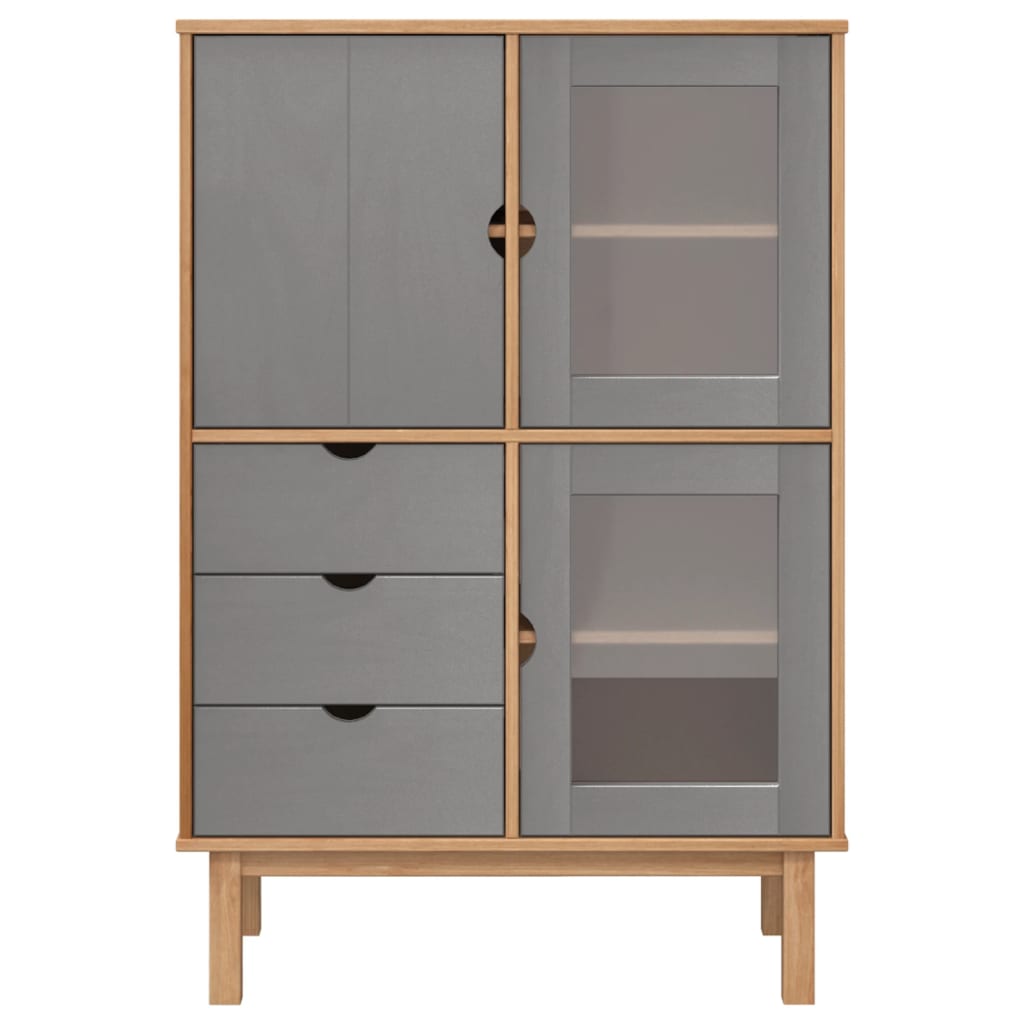 Highboard 85x43x125 cm Massives Kiefernholz