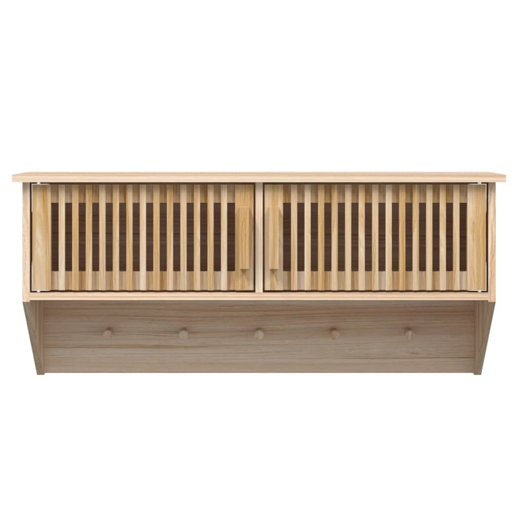 Wandgarderobe mit Haken 80x24x35,5 cm