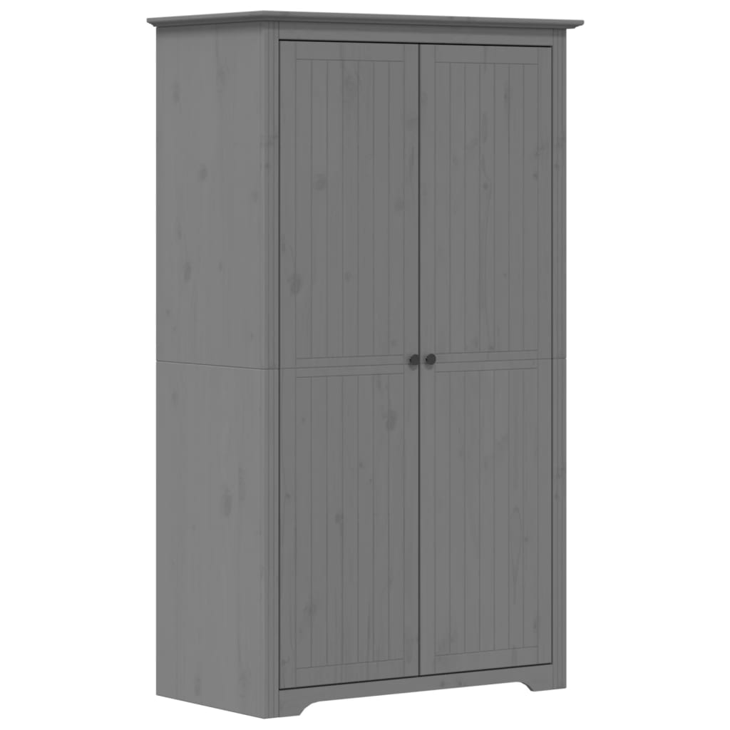 Kleiderschrank Grau 99x53,5x173 cm Kiefernholz