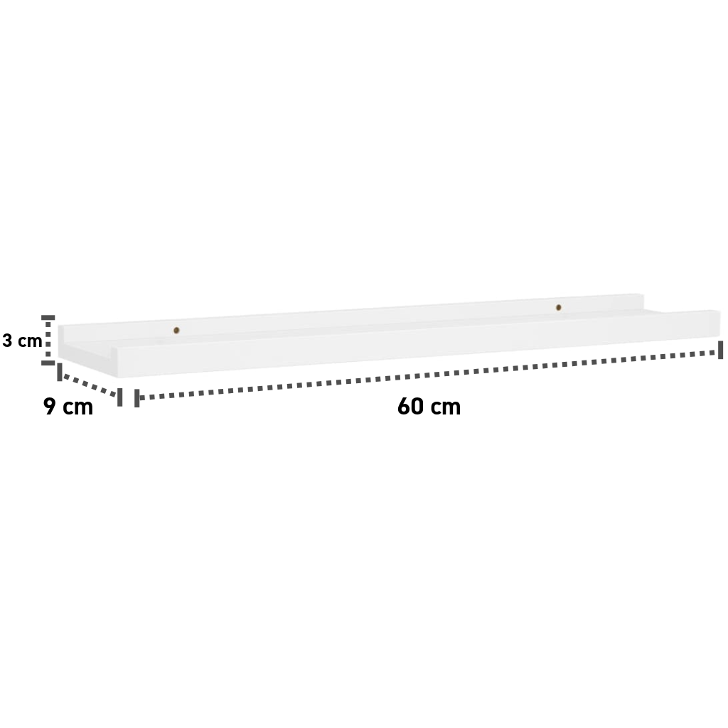 2er-Set Wandleisten 40-80 cm