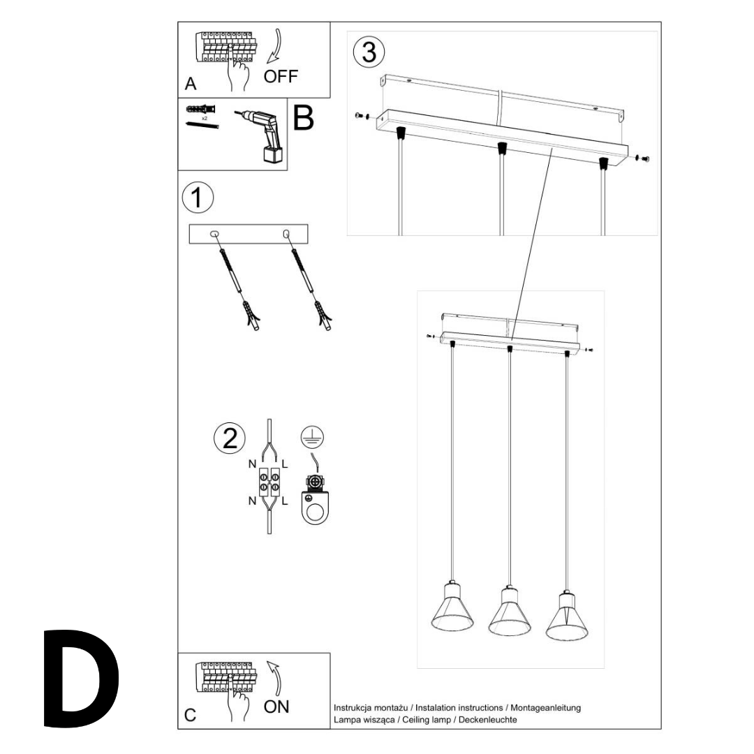 Hängeleuchte [ES111] "Taleja 3"