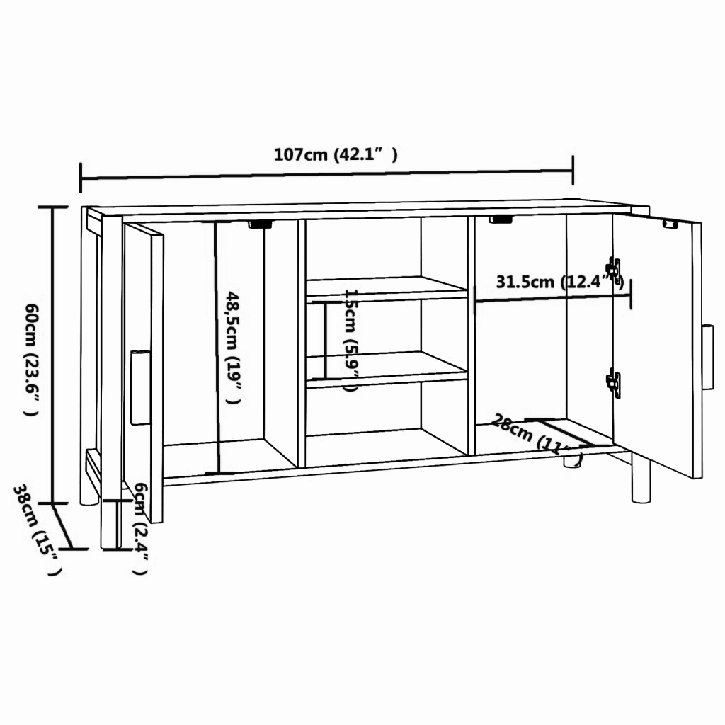 Sideboard 107x38x60 cm