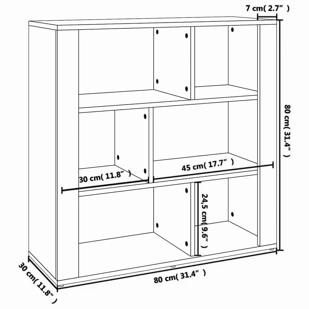 Sideboard 80x30x80 cm