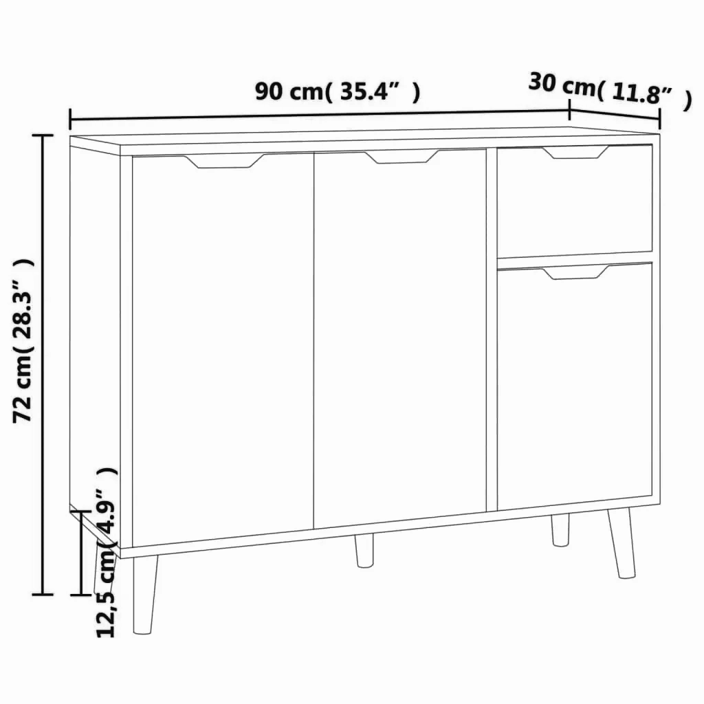 Sideboard 90x30x72 cm