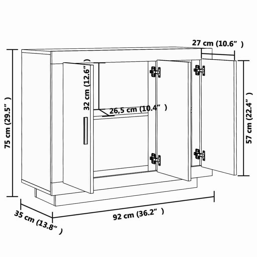 Sideboard 92x35x75 cm