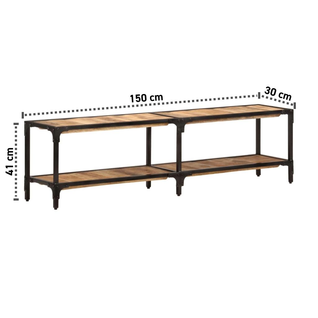 Lowboard 150x30x41 cm Massives Mangoholz