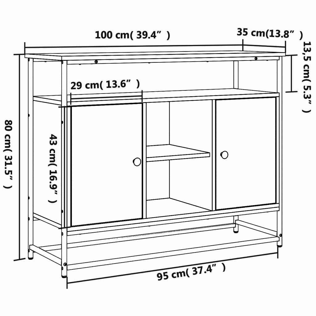 Sideboard 100x35x80 cm