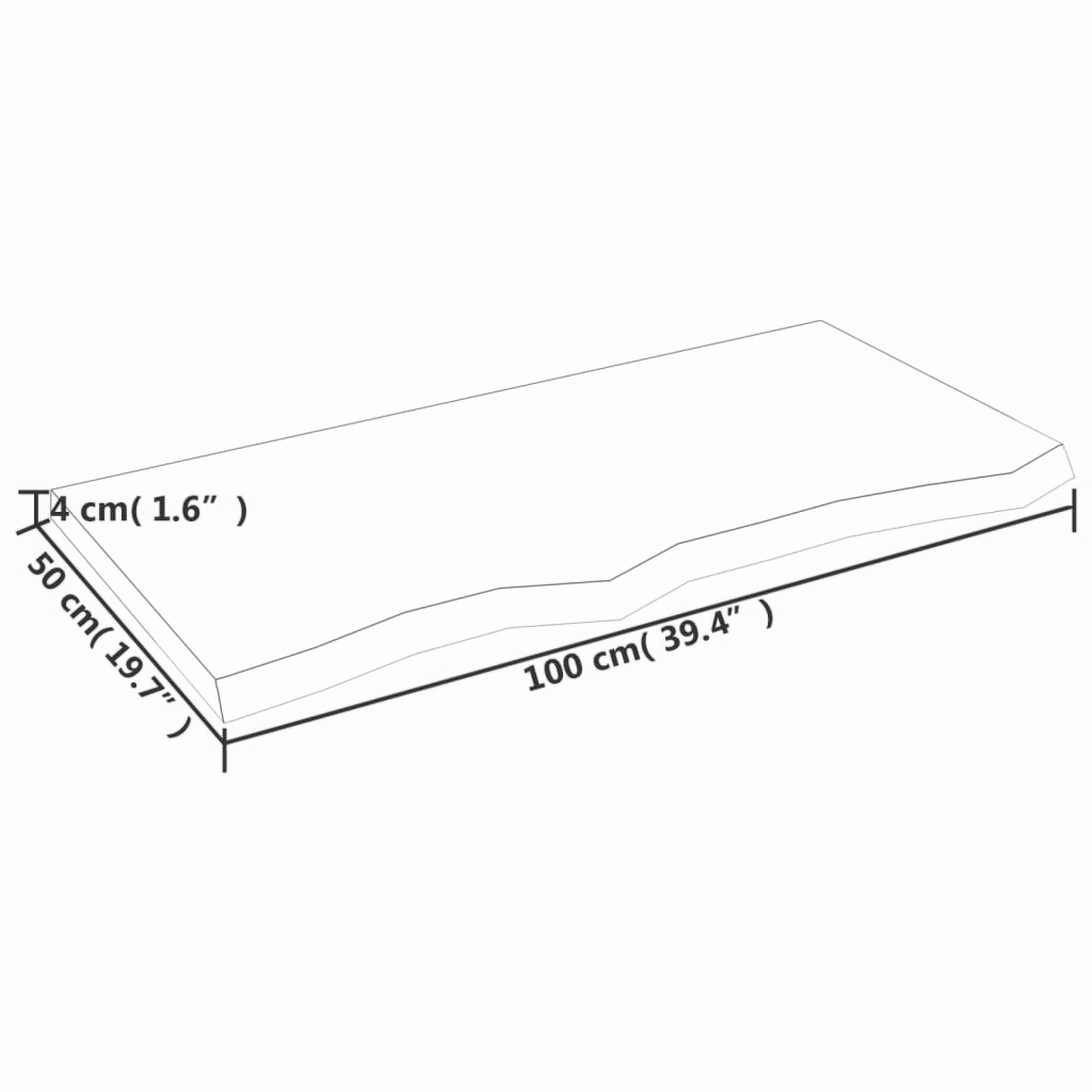 Wandregal 40-120 cm Eichenholz