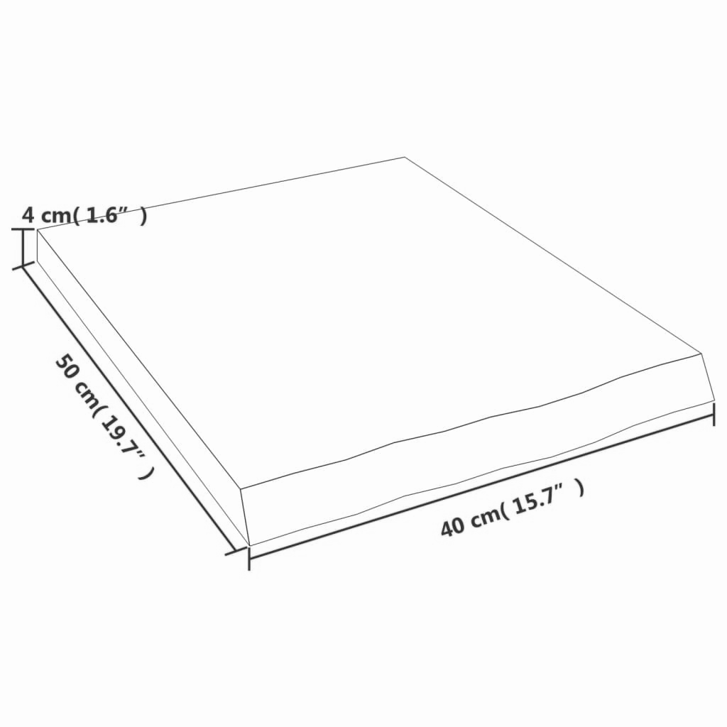 Wandregal 40-120 cm Eichenholz