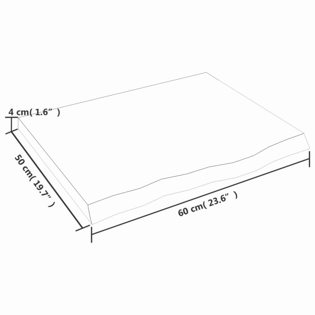 Wandregal 40-120 cm Eichenholz