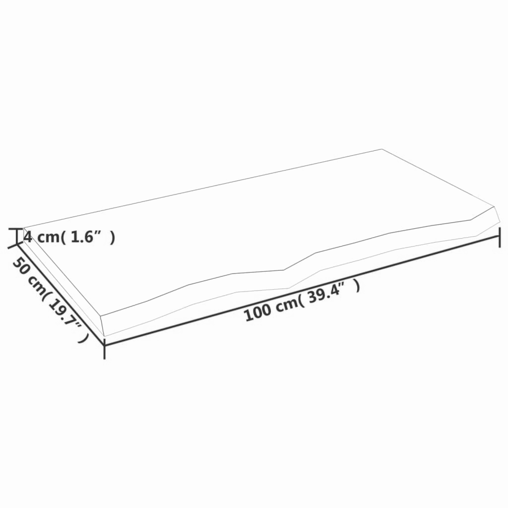 Wandregal 40-120 cm Eichenholz Lasiert