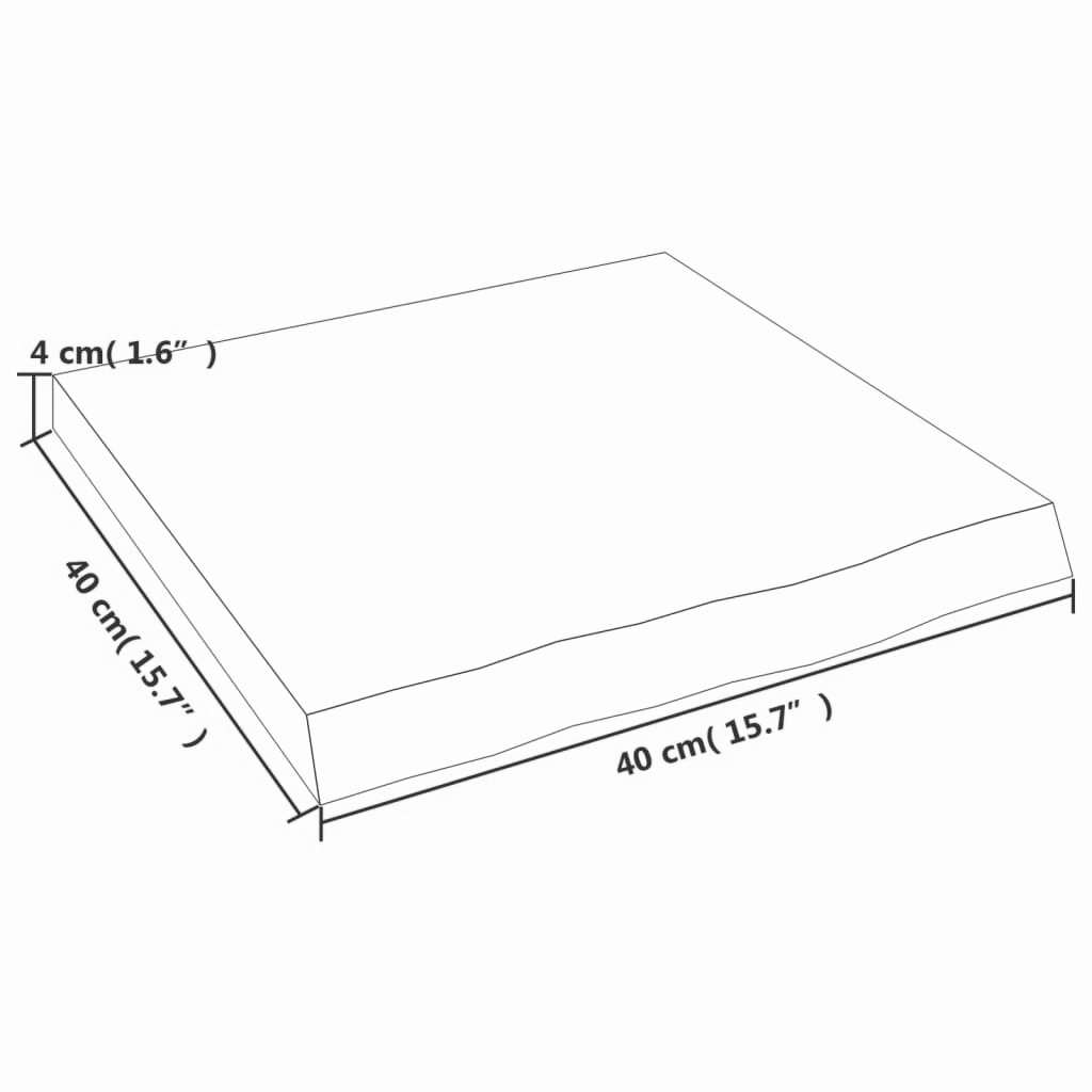 Wandregal 40-120 cm Eichenholz Lasiert