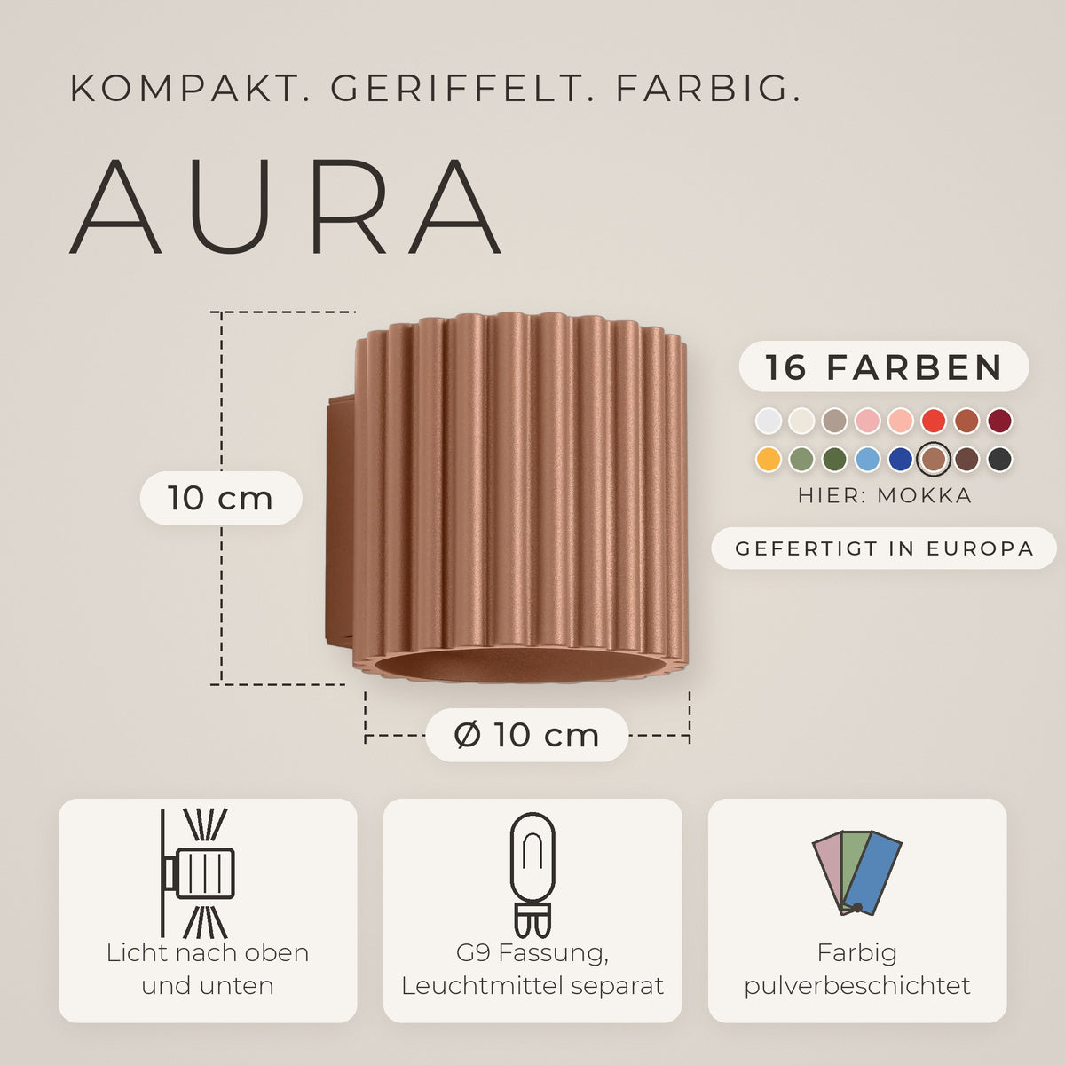 Wandleuchte "AURA" Up & Down