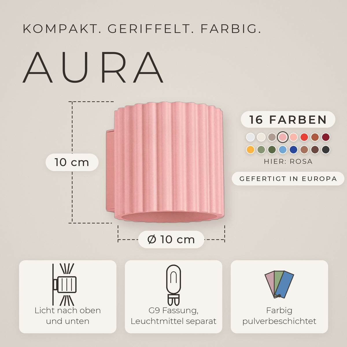 Wandleuchte "AURA" Up & Down