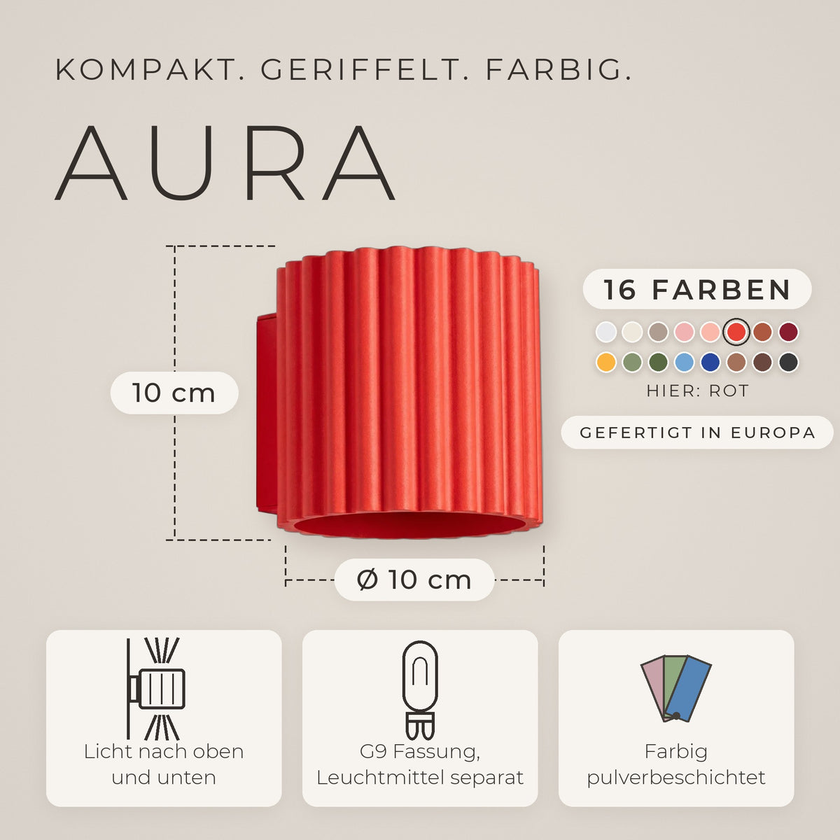 Wandleuchte "AURA" Up & Down