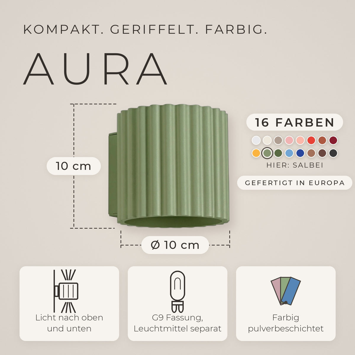 Wandleuchte "AURA" Up & Down
