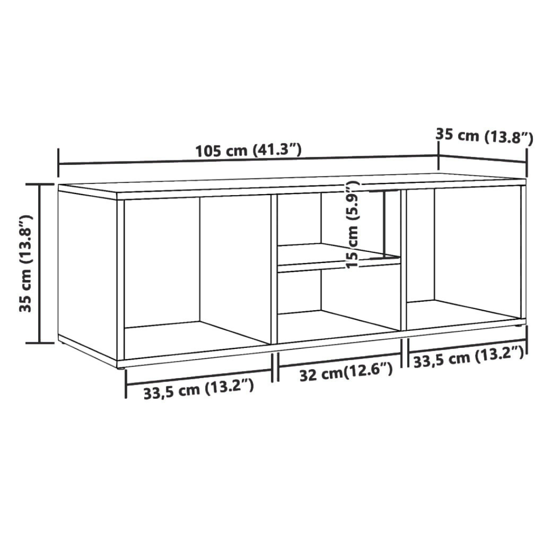 Schuhbank 105x35x35 cm