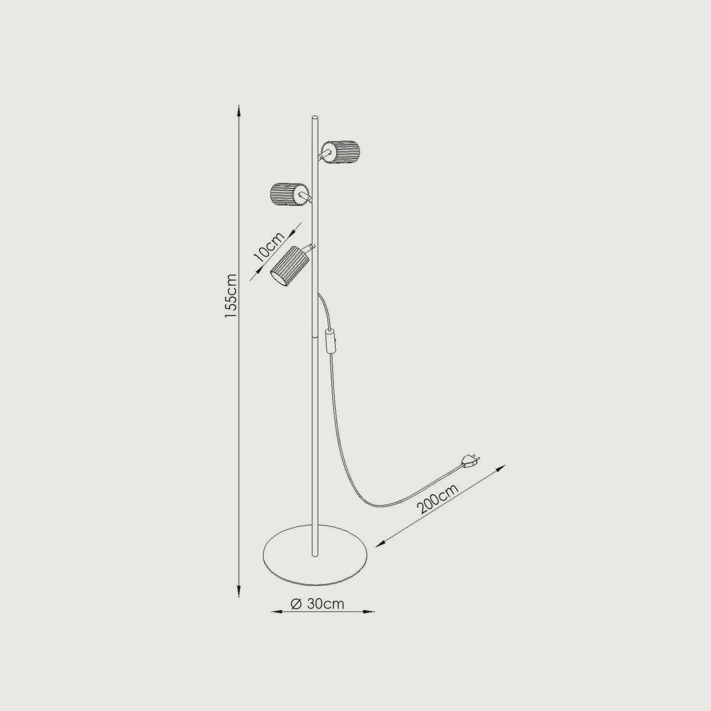 Stehlampe "KARBON 3"