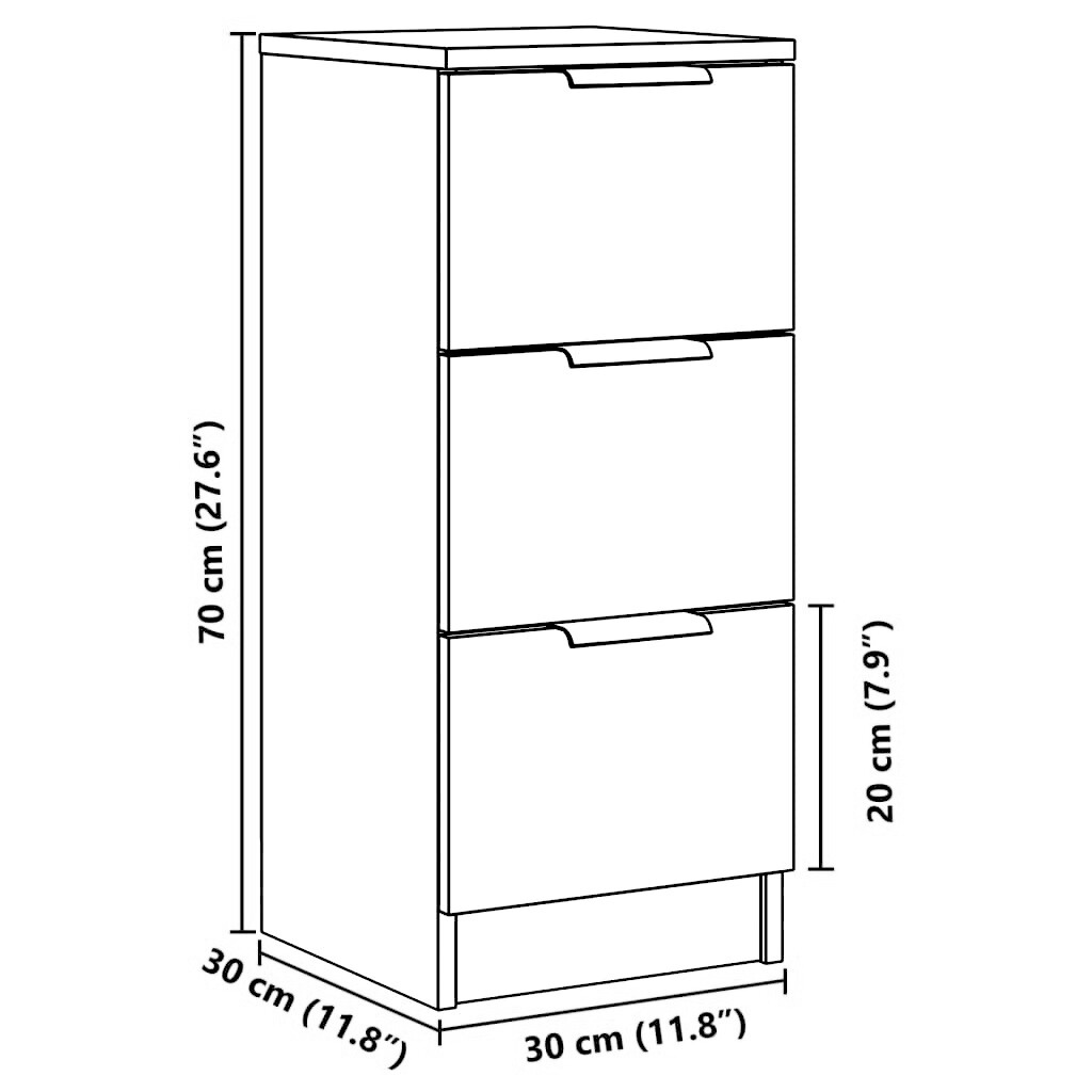 Sideboard 30x30x70 cm