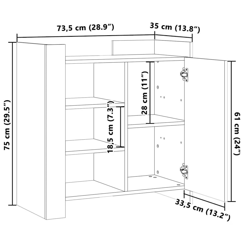 Sideboard 73,5x35x75 cm