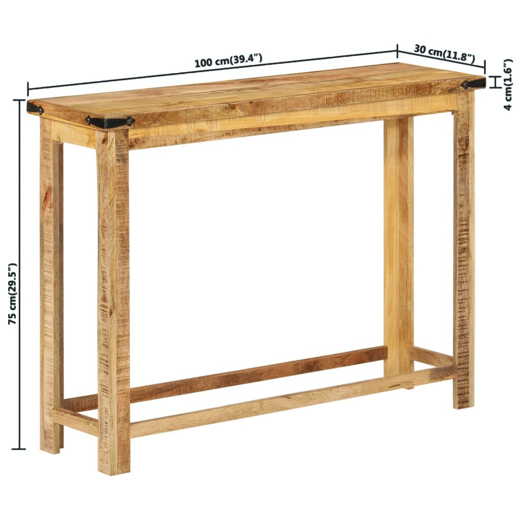 Konsolentisch 100x30x75 cm Mangoholz