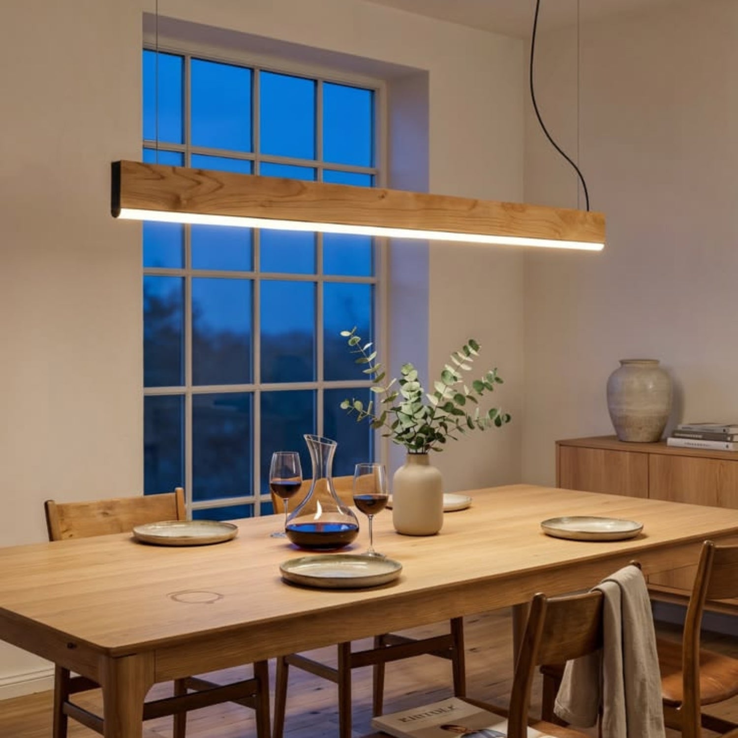 Naturholz-Hängeleuchte "LYKKE 150" 3000K