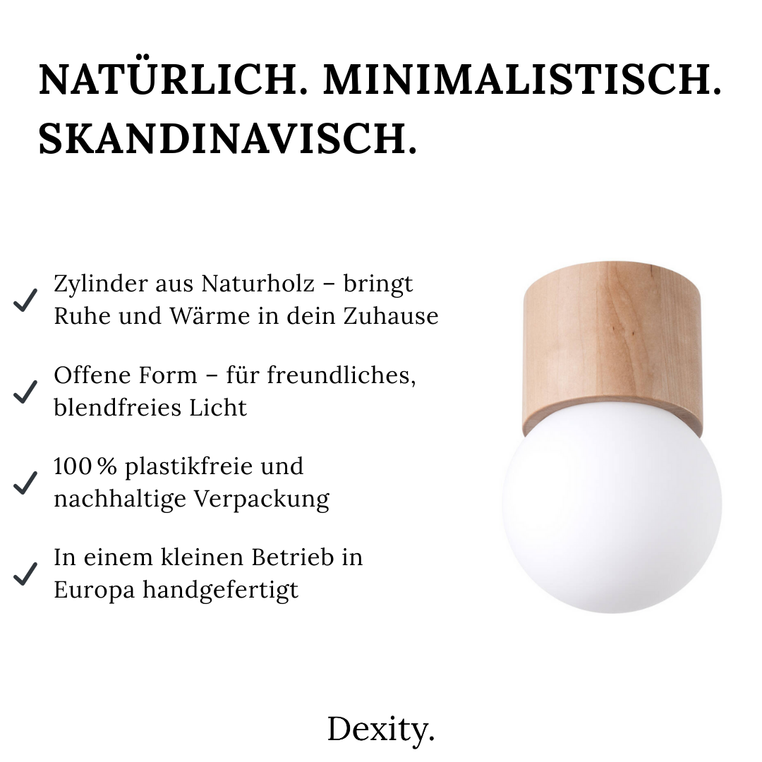 Naturholz-Deckenleuchte "Boomo 8"