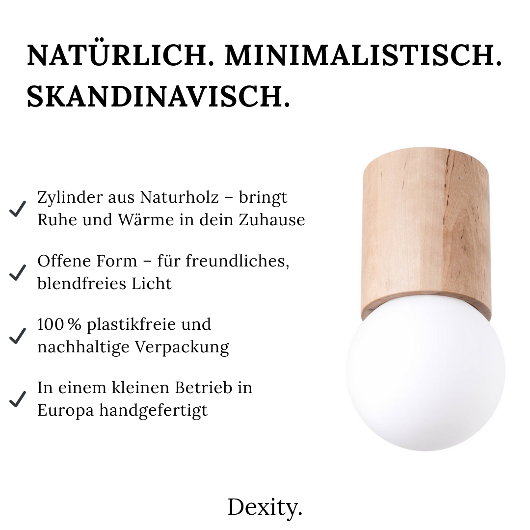 Naturholz-Deckenleuchte "Boomo 12"
