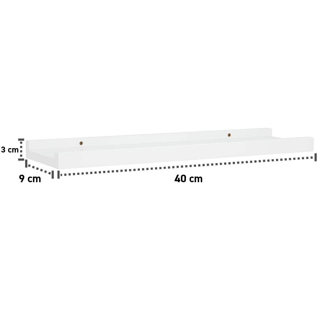 2er-Set Wandleisten 40-80 cm