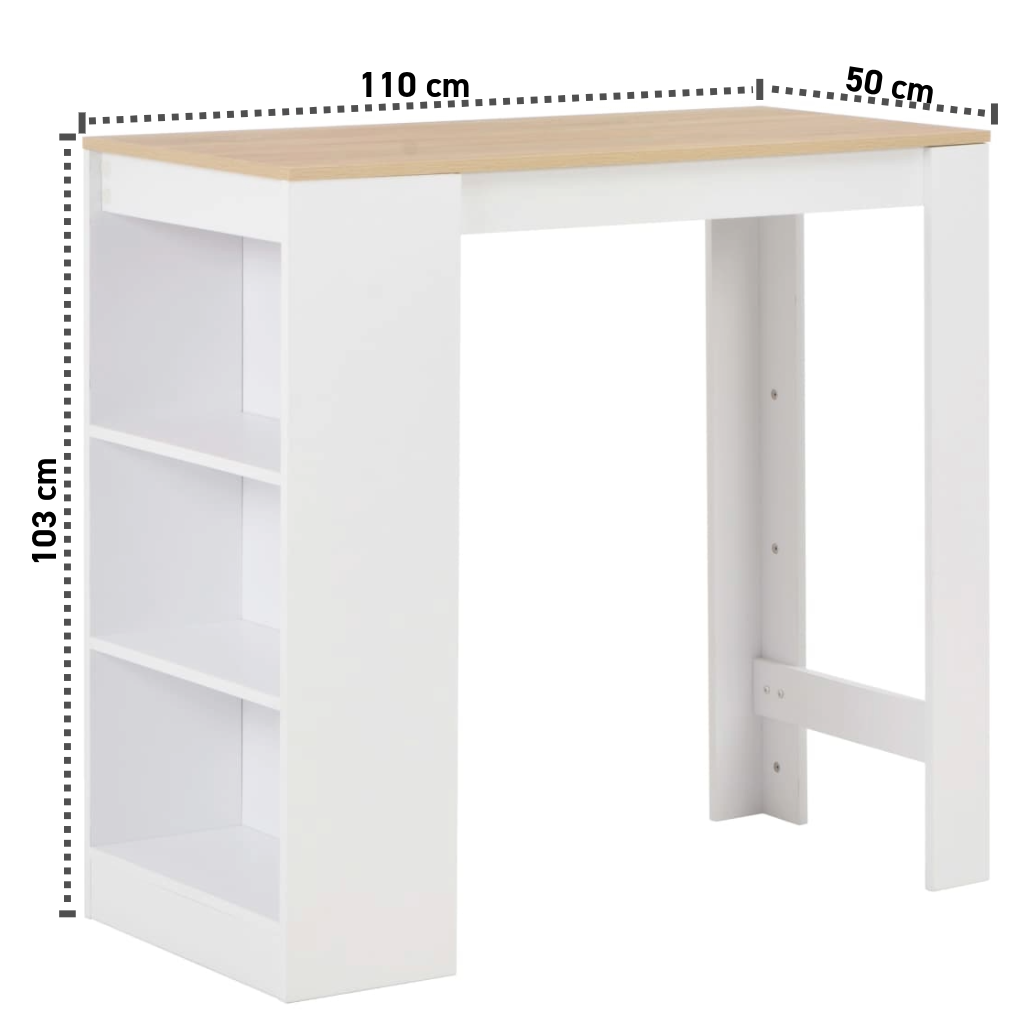 Bartisch 110x50x103 cm