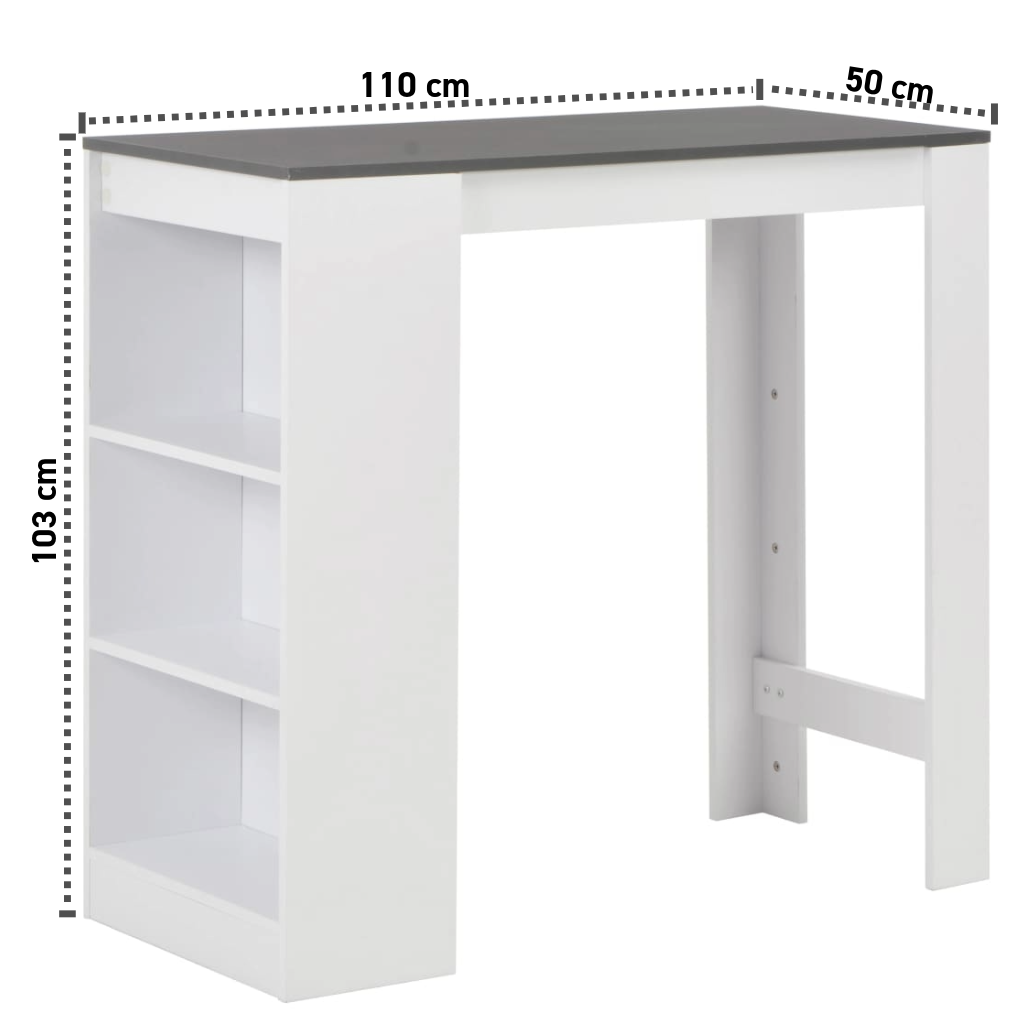 Bartisch 110x50x103 cm