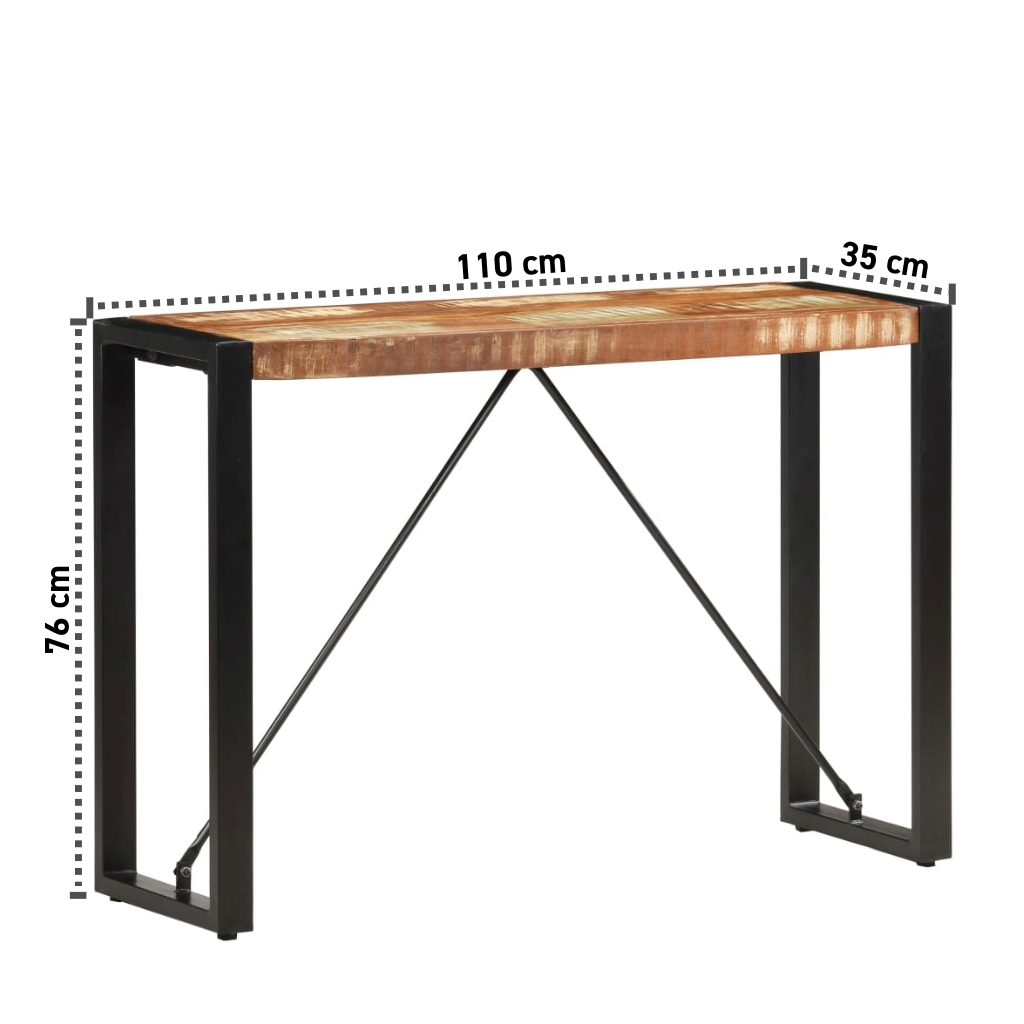 Recycelter Konsolentisch 110x35x76 cm