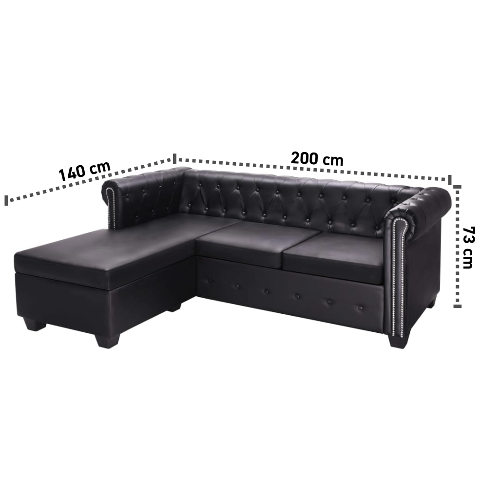 Chesterfield-Sofa 165 cm