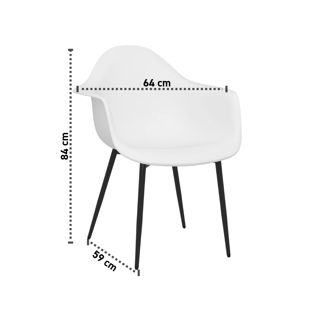 2er-Set Esszimmerstuhl 42 cm