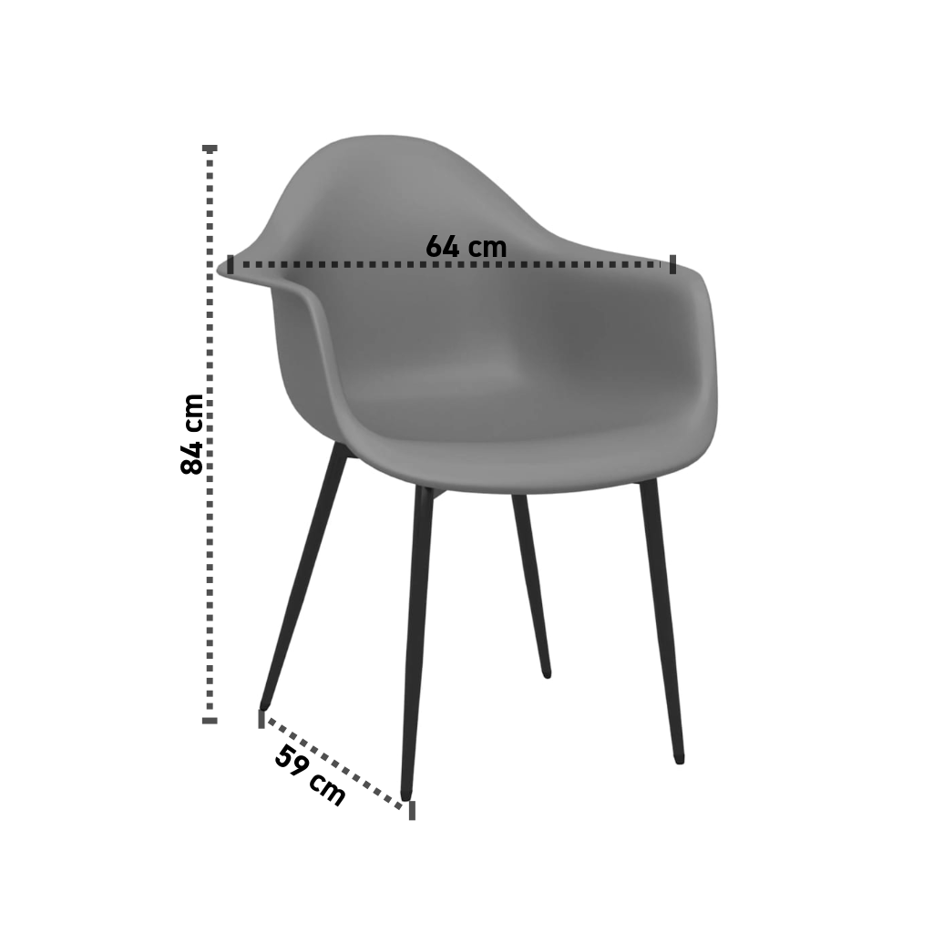 2er-Set Esszimmerstuhl 42 cm