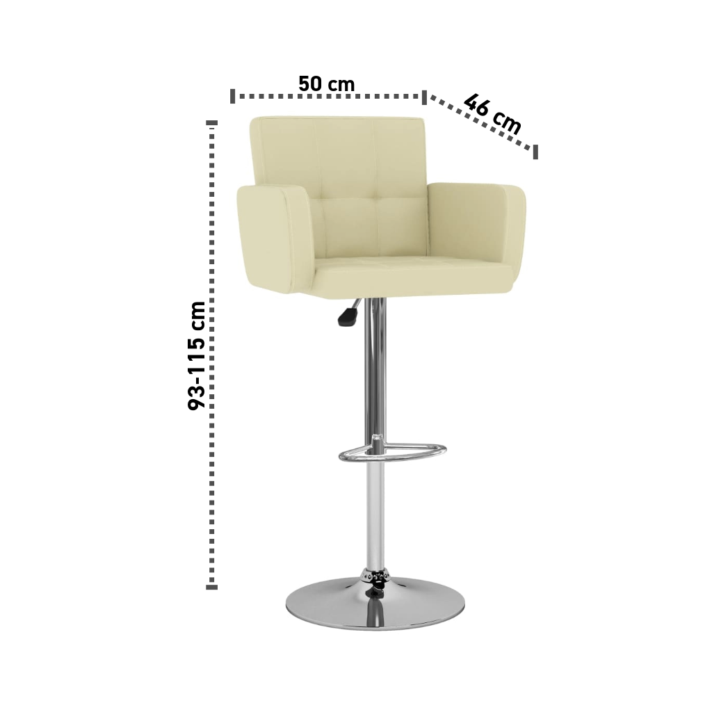 2er-Set Barhocker 50 cm