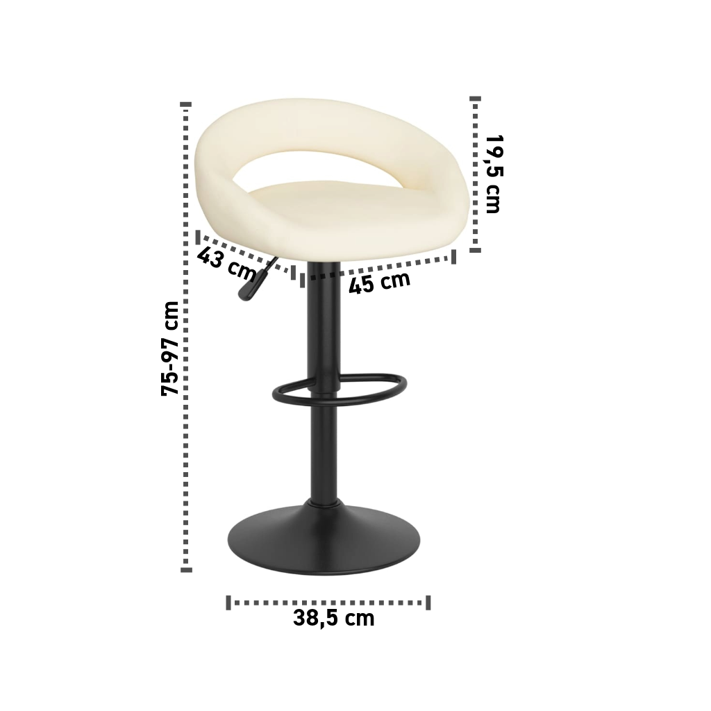 2er-Set Barhocker 45 cm