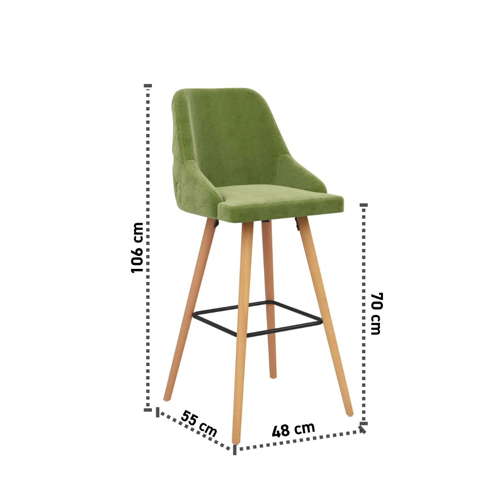 2er-Set Barhocker 43 cm