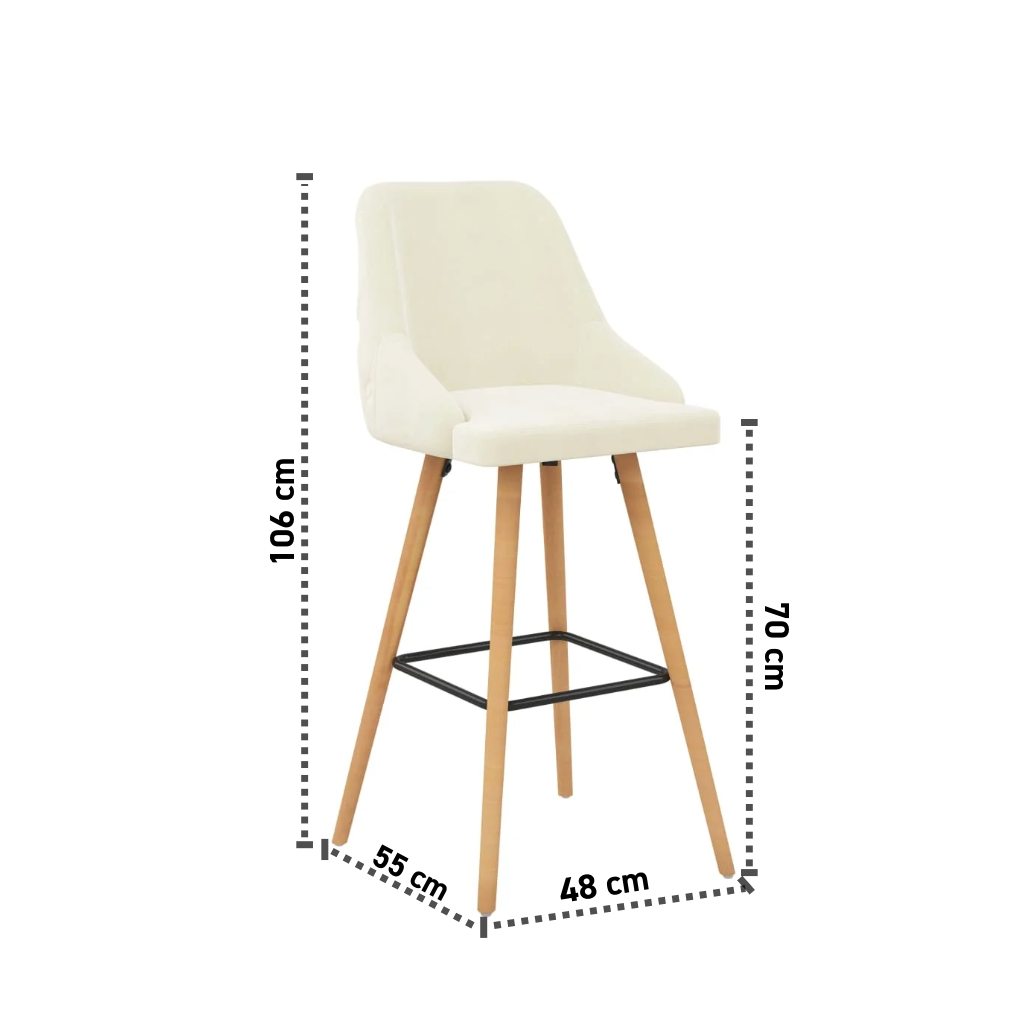 2er-Set Barhocker 43 cm