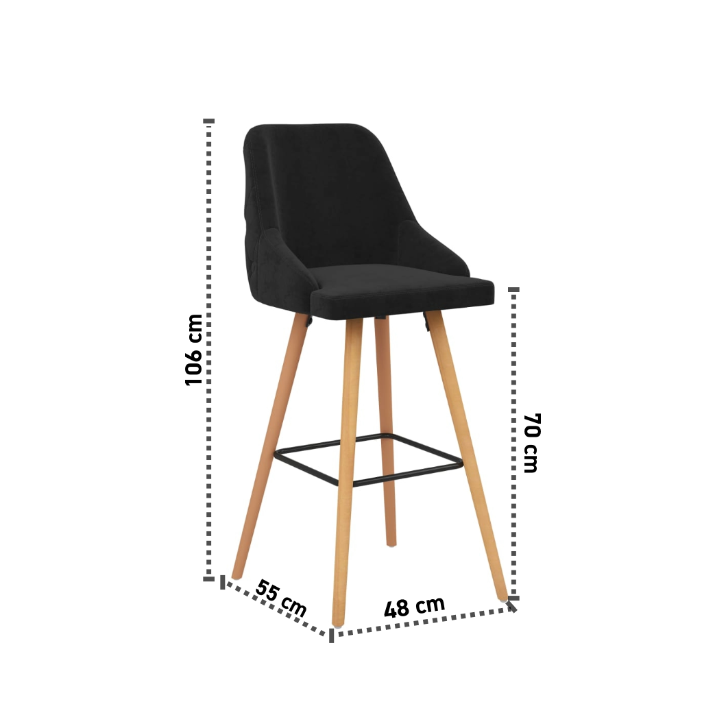 2er-Set Barhocker 43 cm