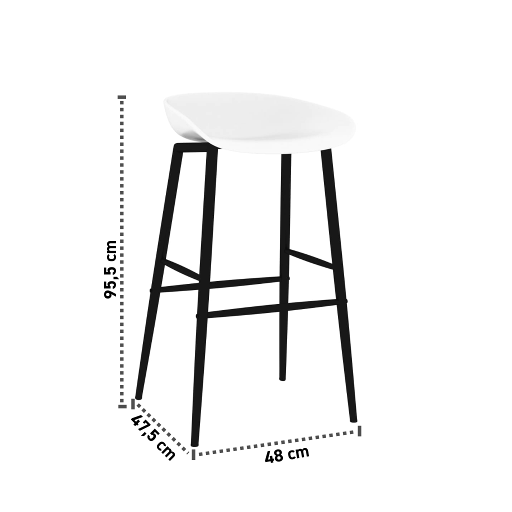 2er-Set Barhocker 48 cm