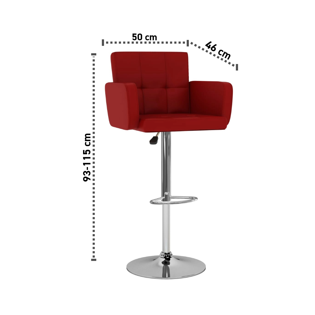 2er-Set Barhocker 50 cm