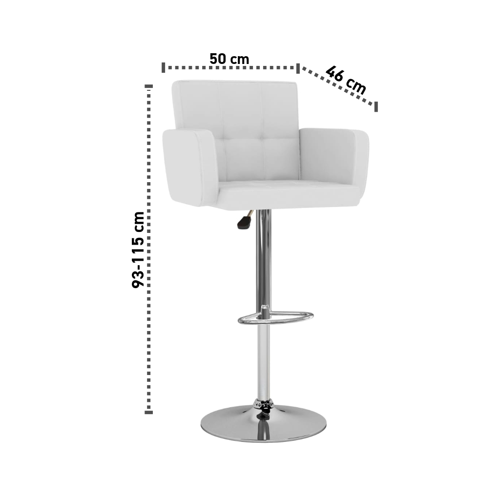 2er-Set Barhocker 50 cm