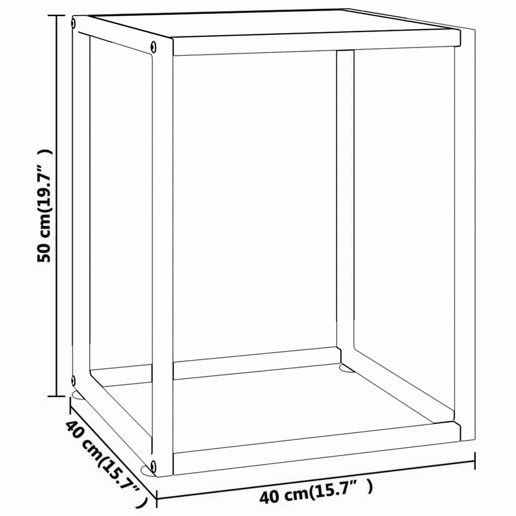 Couchtisch Hartglas 40x40x50 cm