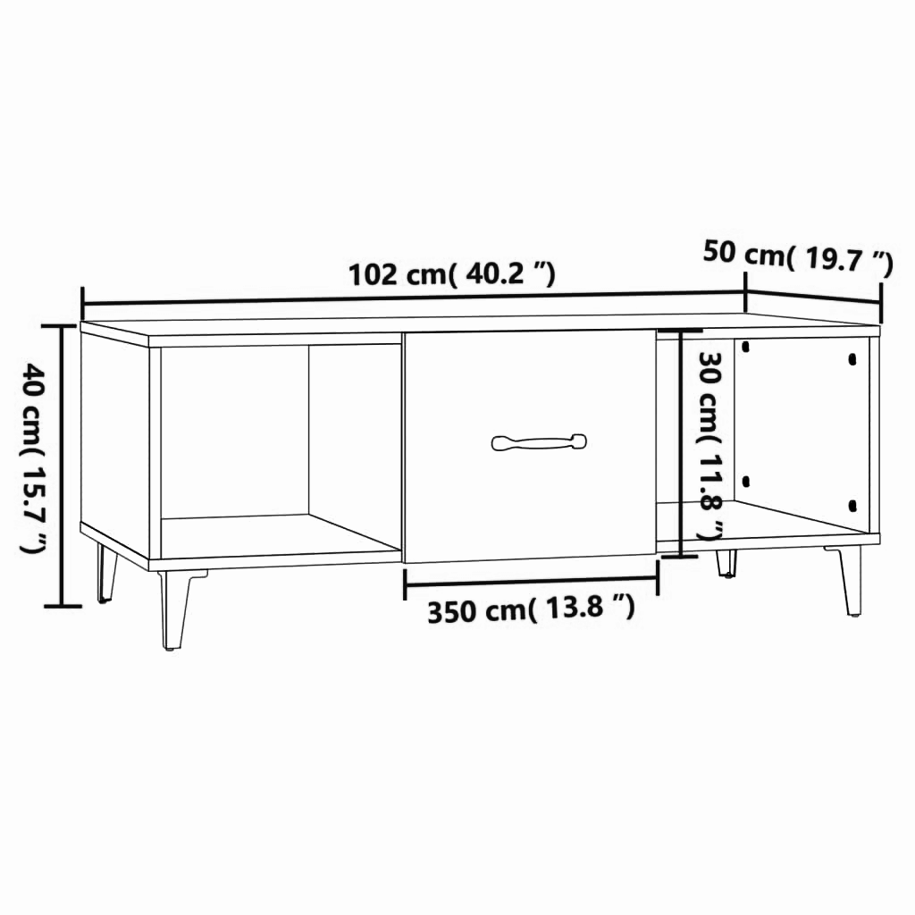 Couchtisch 102x50x40 cm