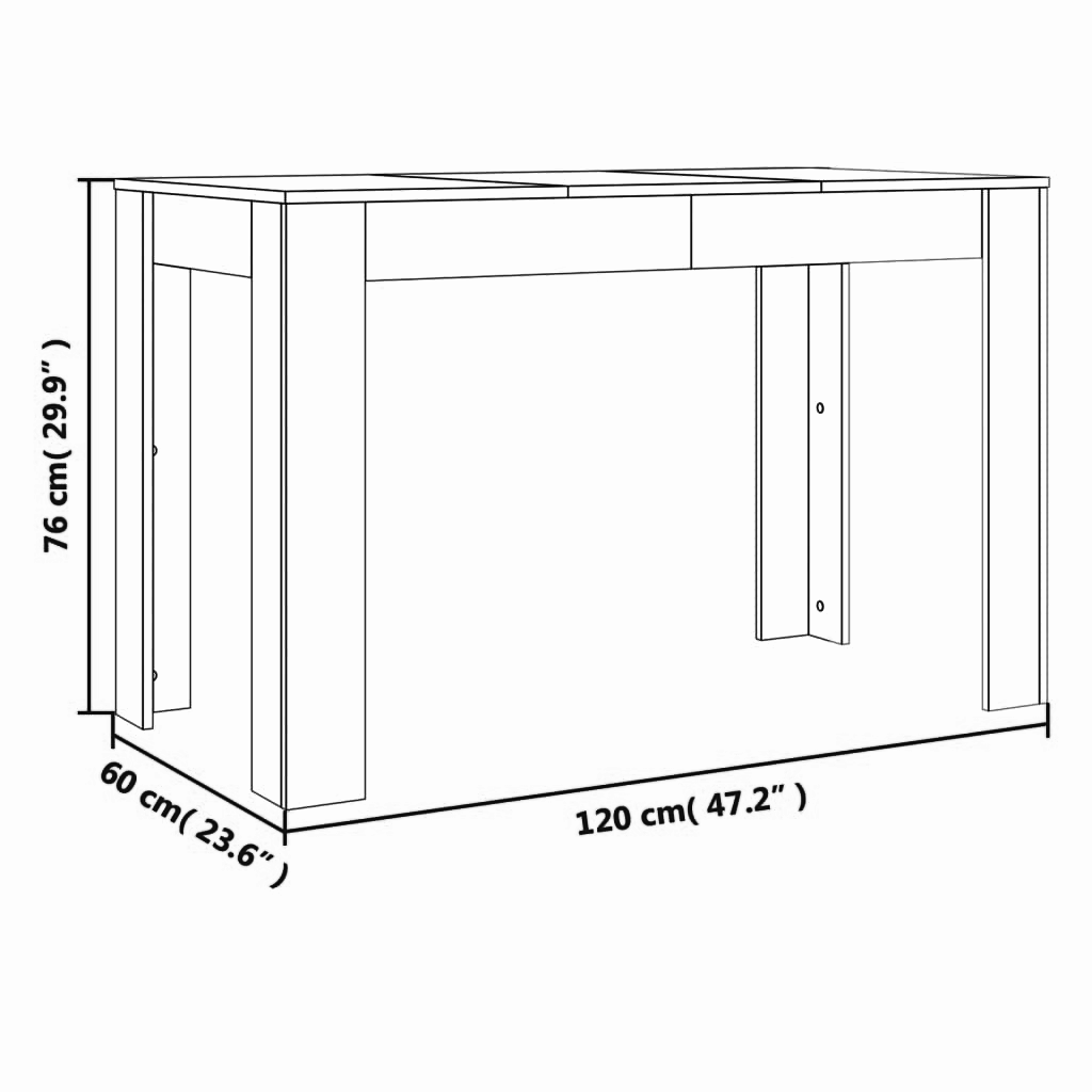 Esstisch 120x60x76 cm