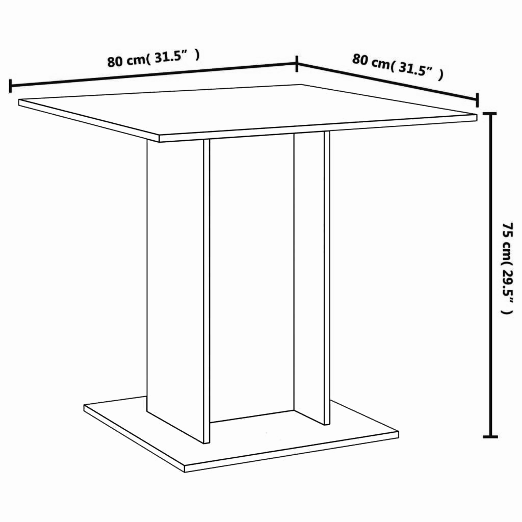 Esstisch 80x80x75 cm